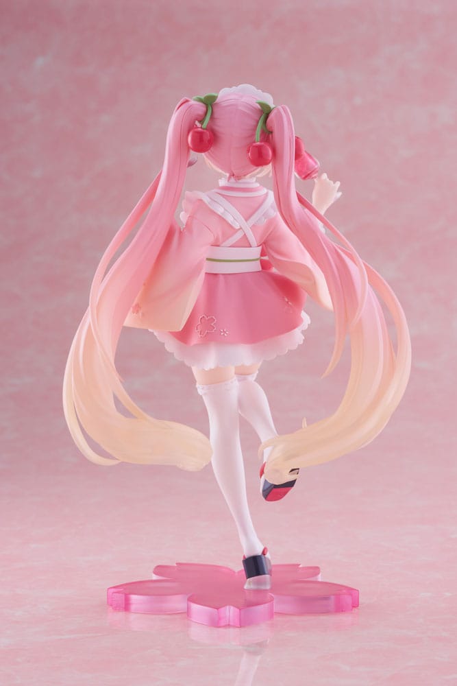 Vocaloid Hatsune Miku Sakura Miku Newley Written Japanese Cafe Ver. Taito Prize Figure 18cm