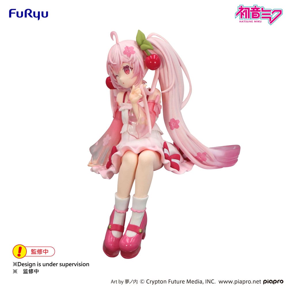 Vocaloid Hatsune Miku Sakura Miku 2025 Wink Ver. Furyu Noodle Stopper Figure 14cm