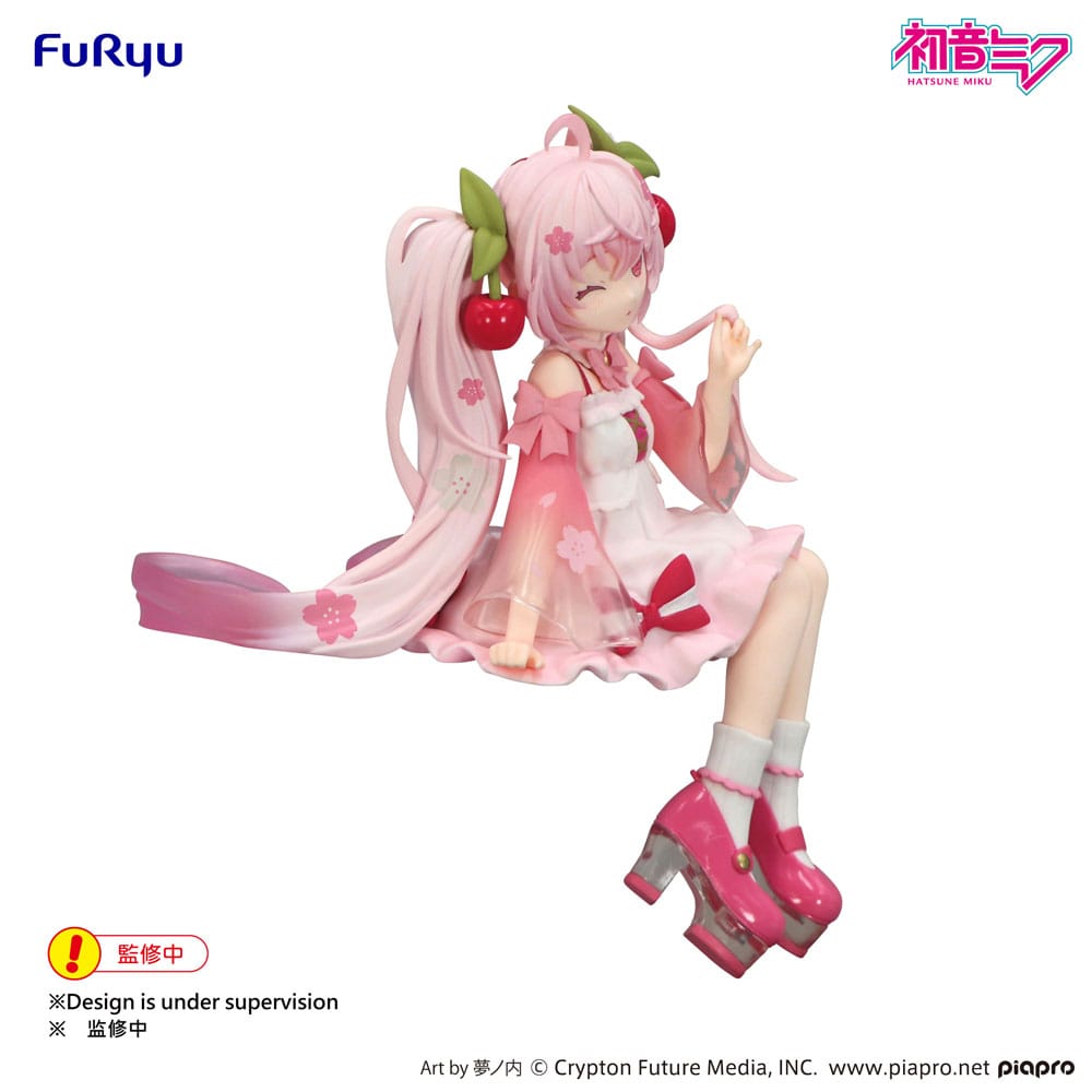 Vocaloid Hatsune Miku Sakura Miku 2025 Wink Ver. Furyu Noodle Stopper Figure 14cm