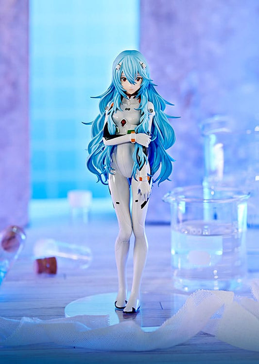 Evangelion Rei Ayanami Long Hair Ver Pop Up Parade Figure 17cm