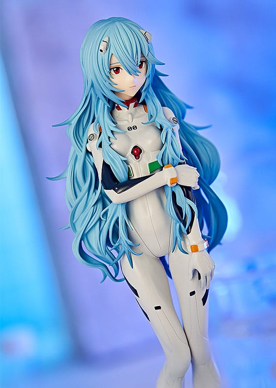 Evangelion Rei Ayanami Long Hair Ver Pop Up Parade Figure 17cm